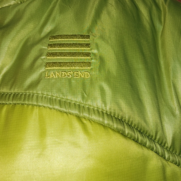 Lands' End Green & White Ski Jacket Size S 6-8 - Picture 7 of 10